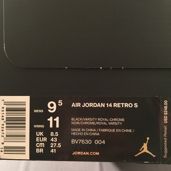 Jordan 14 Retro Supreme Black - Picture 7 of 7